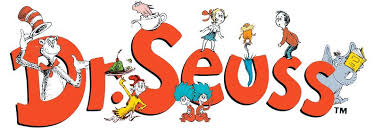 Dr. Seuss name with various characters interspersed